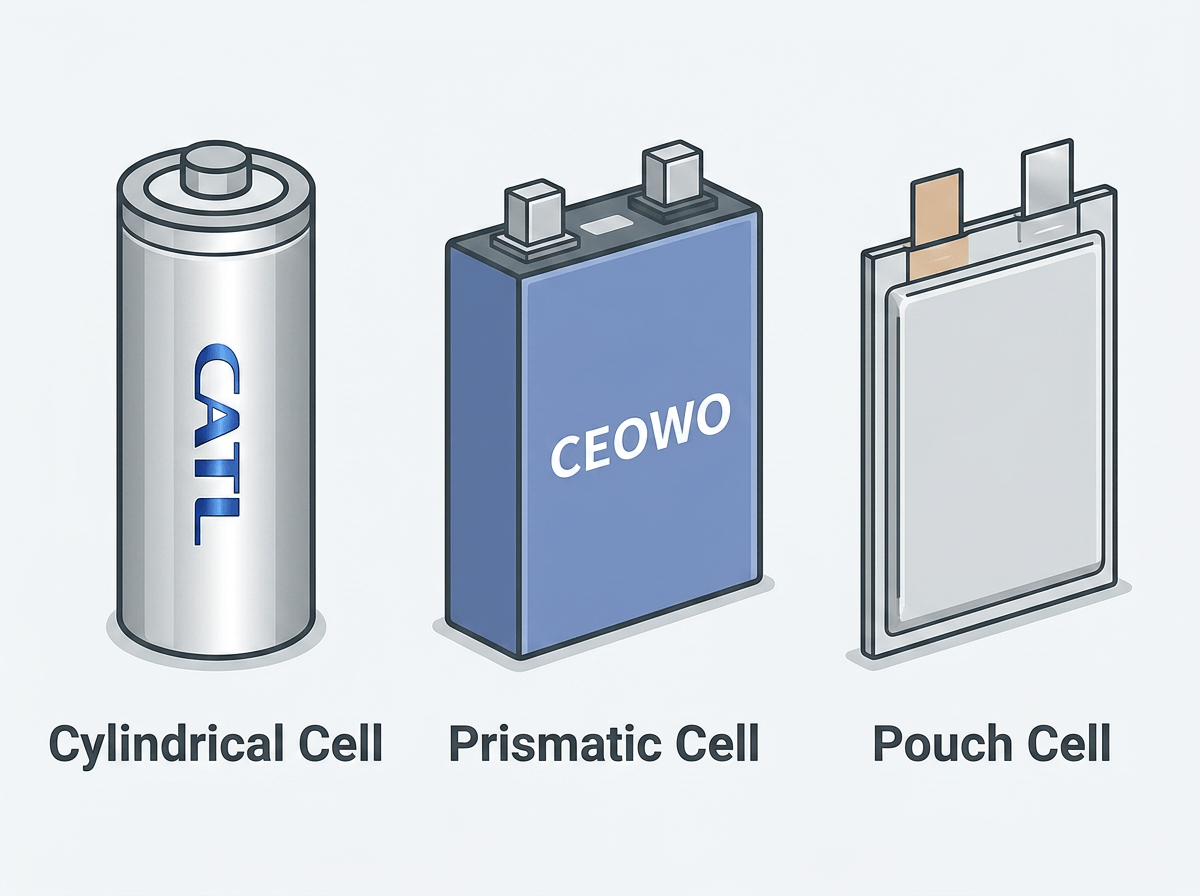 Cylindrical vs Prismatic vs Pouch Cells